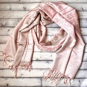 NWOT Pink and Silver Scarf